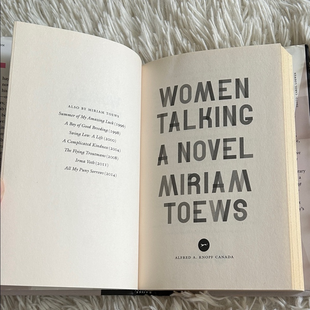 Women' Talking Novel - by Miriam Toews , Black Cover with Colorful Text - Picture 7 of 8